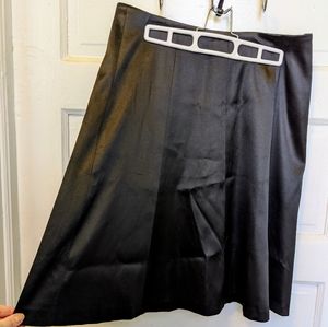 INC Black Satin Skirt
